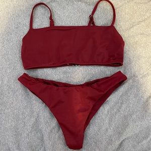 Burgundy Bikini Set